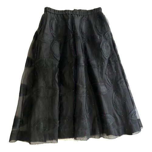 Pre-owned P.a.r.o.s.h Mid-length Skirt In Black