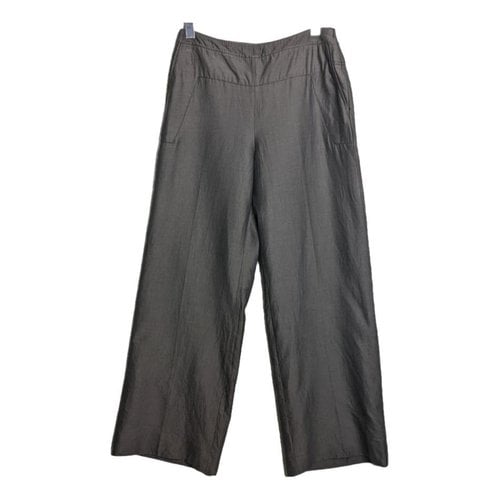 Pre-owned Akris Trousers In Grey