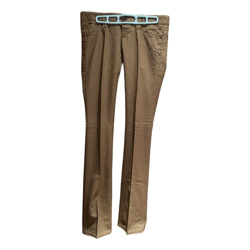 Pre-owned Dsquared2 Straight Pants In Beige