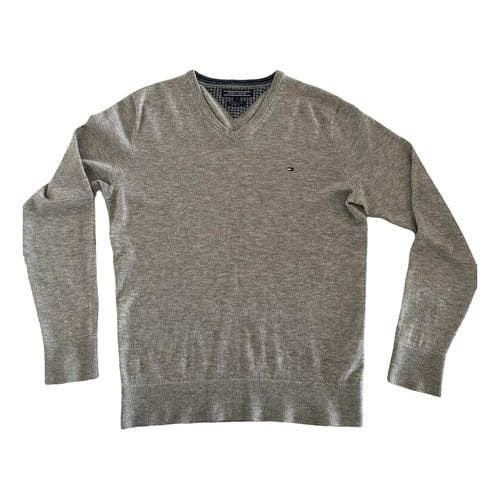 Pre-owned Tommy Hilfiger Linen Pull In Grey