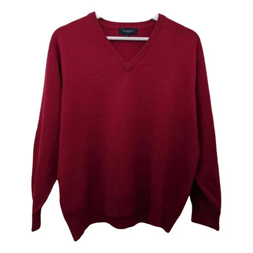 Pre-owned Burberry Wool Jumper In Red