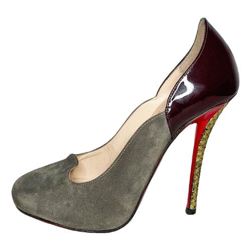 Pre-owned Christian Louboutin Heels In Grey