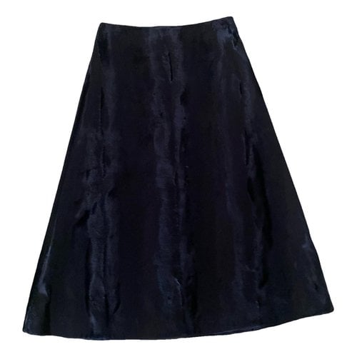Pre-owned Jil Sander Velvet Skirt Suit In Blue
