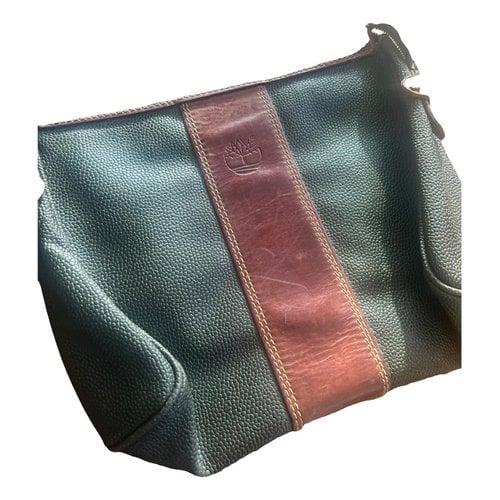 Pre-owned Timberland Leather Clutch Bag In Green