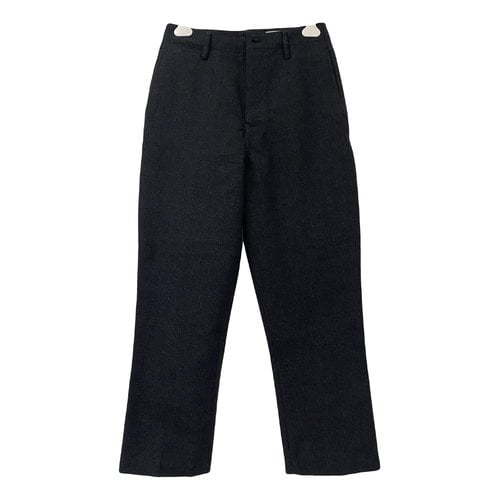 Pre-owned Lemaire Wool Trousers In Grey