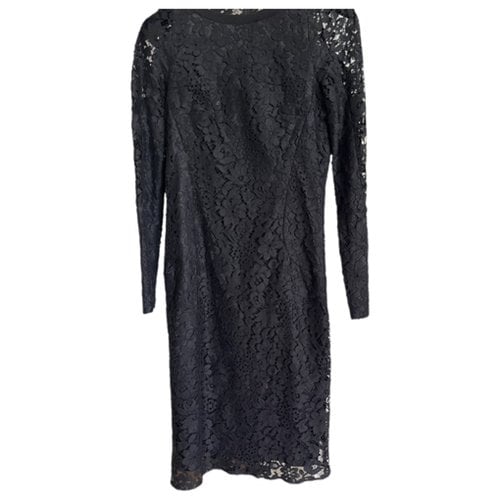Pre-owned Joseph Lace Mid-length Dress In Black