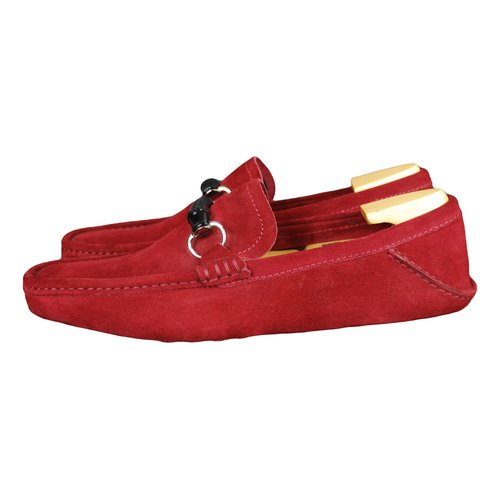 Pre-owned Gucci Jordaan Flats In Red