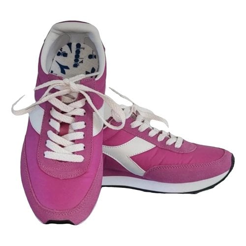 Pre-owned Diadora Trainers In Pink
