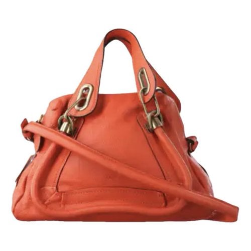 Pre-owned Chloé Paraty Leather Handbag In Orange