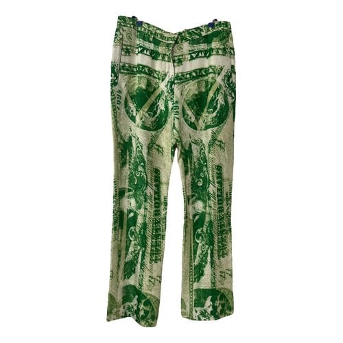 Pre-owned Acne Studios Straight Pants In Green