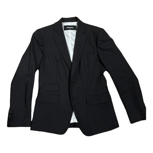 Pre-owned Dsquared2 Wool Blazer In Grey