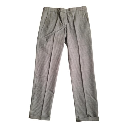 Pre-owned Philosophy Di Alberta Ferretti Wool Trousers In Grey