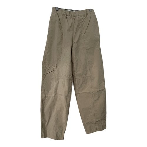 Pre-owned Ganni Chino Pants In Beige