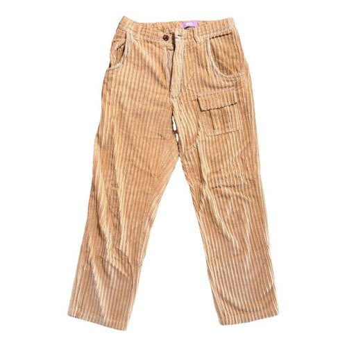 Pre-owned Erl Trousers In Beige