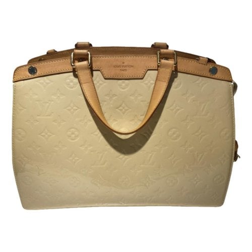 Pre-owned Louis Vuitton Patent Leather Handbag In Beige