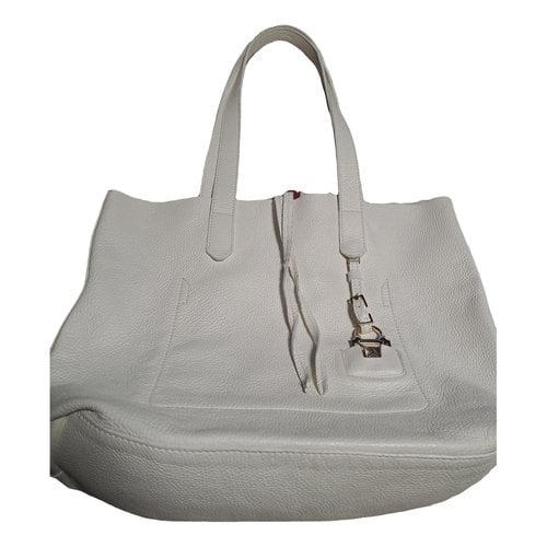 Pre-owned Patrizia Pepe Leather Handbag In White