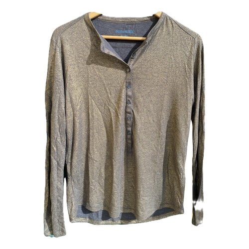 Pre-owned Zadig & Voltaire Linen Cardigan In Gold