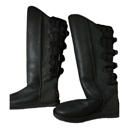 Pre-owned Australia Luxe Shearling Snow Boots In Black