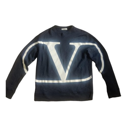 Pre-owned Valentino Vlogo Sweatshirt In Blue