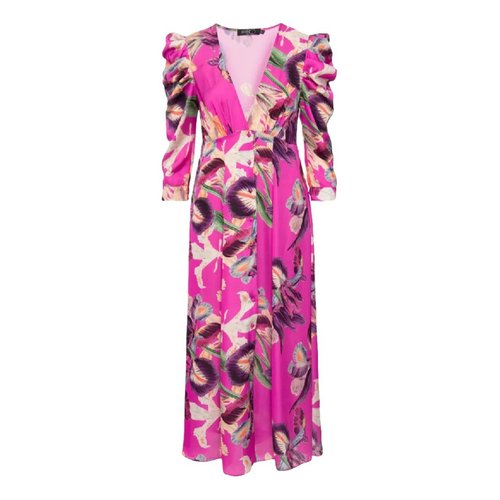 Pre-owned Patbo Silk Maxi Dress In Pink
