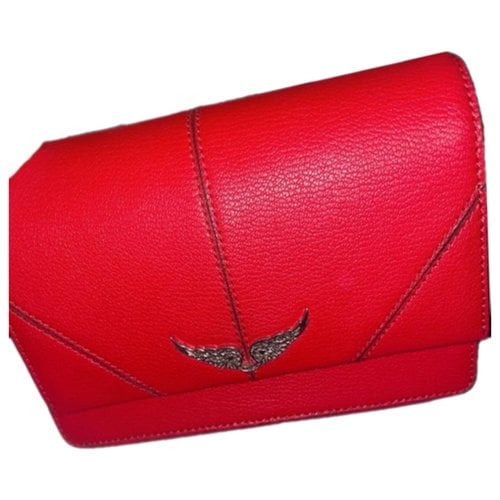 Pre-owned Zadig & Voltaire Rock Leather Crossbody Bag In Red