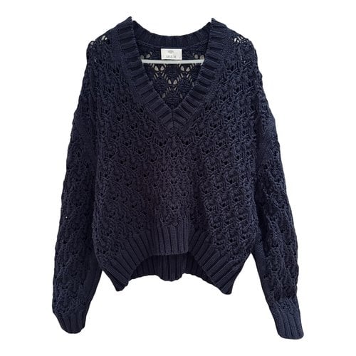 Pre-owned Allude Jumper In Navy