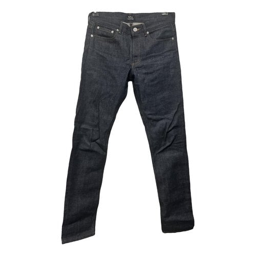 Pre-owned Apc Straight Jeans In Navy