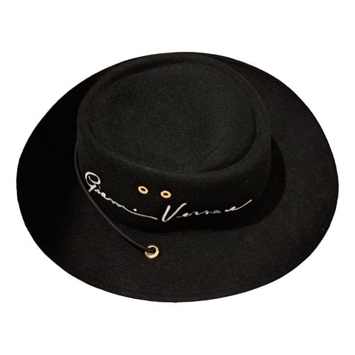 Pre-owned Versace Wool Hat In Black