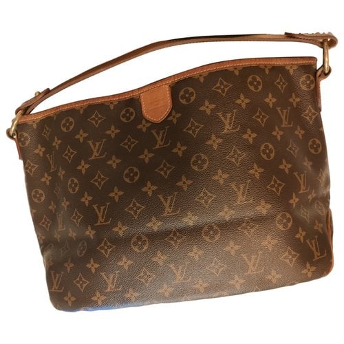Pre-owned Louis Vuitton Delightful Leather Handbag In Brown