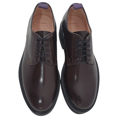 Pre-owned Eytys Leather Lace Ups In Brown