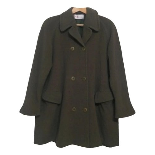 Pre-owned Karl Lagerfeld Cashmere Peacoat In Green