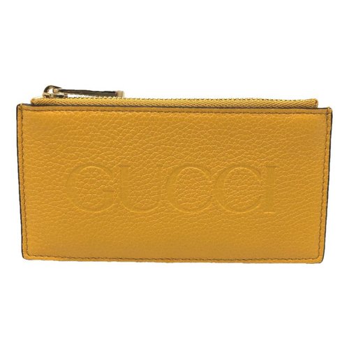 Pre-owned Gucci Leather Small Bag In Yellow