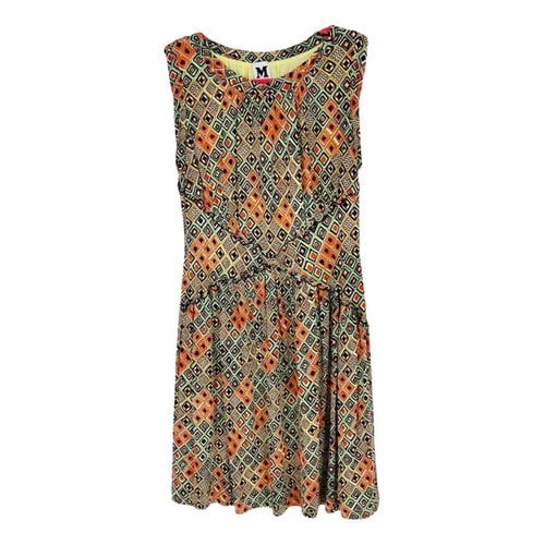 Pre-owned M Missoni Silk Mid-length Dress In Multicolour