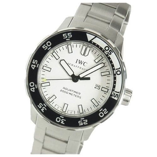 Pre-owned Iwc Schaffhausen Aquatimer Watch In Silver
