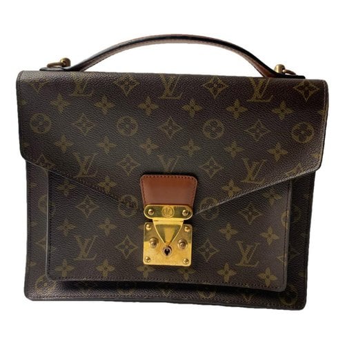 Pre-owned Louis Vuitton Concorde Leather Handbag In Brown