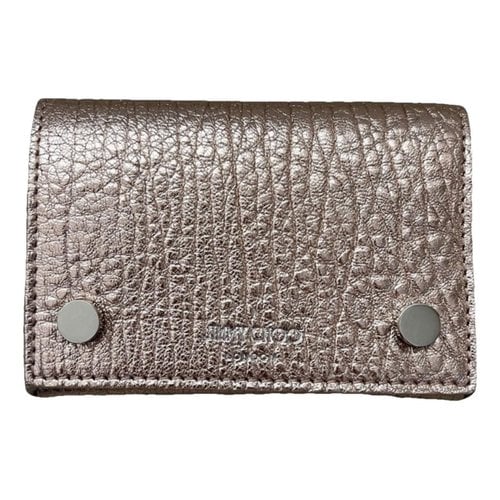 Pre-owned Jimmy Choo Leather Wallet In Gold