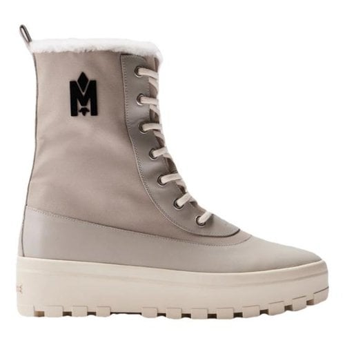Pre-owned Mackage Leather Boots In Beige