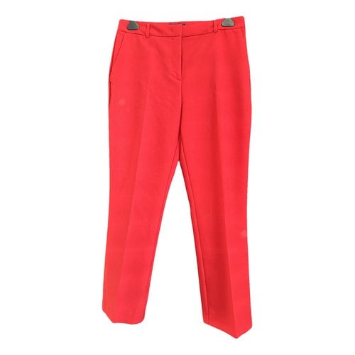 Pre-owned Piombo Straight Pants In Red