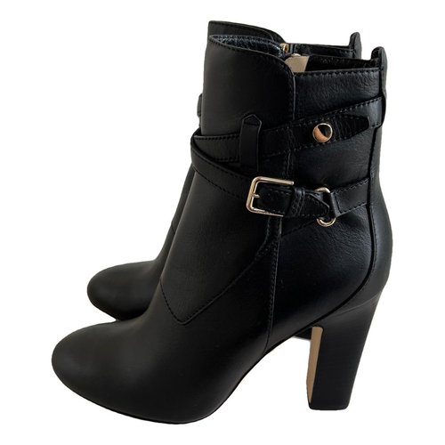 Pre-owned Jimmy Choo Leather Western Boots In Black
