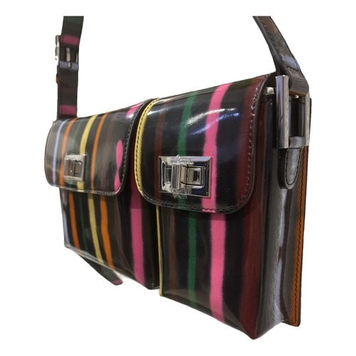 Pre-owned By Far Billy Leather Handbag In Multicolour