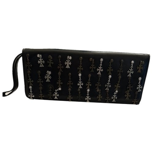 Pre-owned Free Lance Leather Clutch Bag In Black