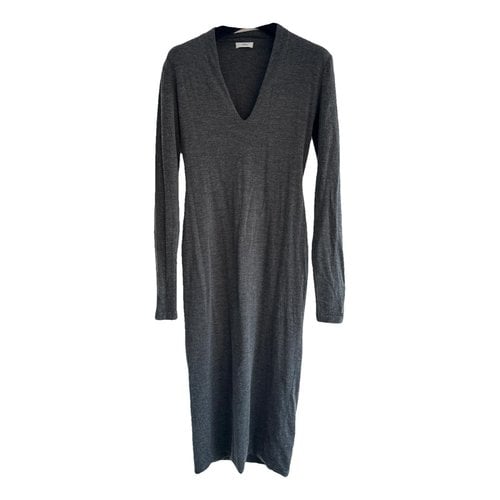 Pre-owned Malo Wool Maxi Dress In Grey