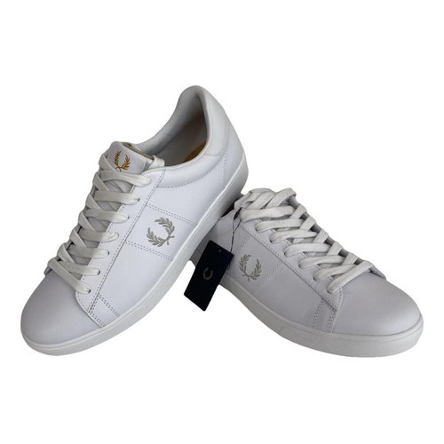 Pre-owned Fred Perry Leather Low Trainers In White