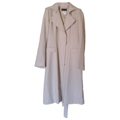 Pre-owned Patrizia Pepe Wool Coat In White