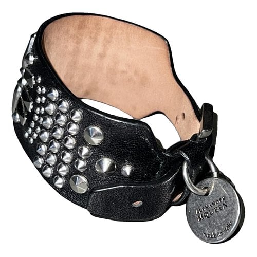 Pre-owned Alexander Mcqueen Leather Jewellery In Black