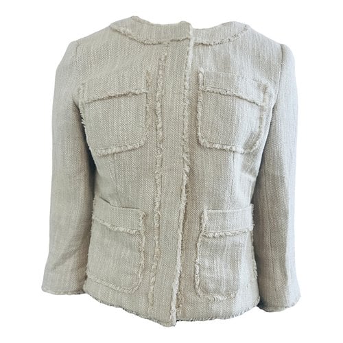 Pre-owned Michael Kors Linen Short Vest In Beige