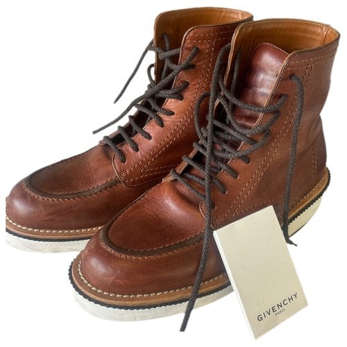 Pre-owned Givenchy Leather Boots In Brown