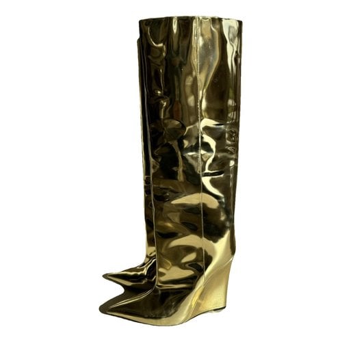 Pre-owned Jimmy Choo Leather Boots In Gold
