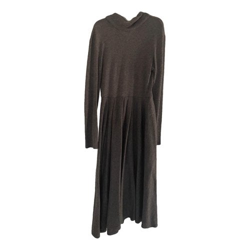 Pre-owned Max & Co Wool Maxi Dress In Grey