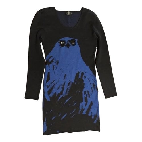 Pre-owned Mcq By Alexander Mcqueen Wool Mid-length Dress In Blue